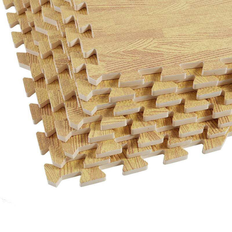 12 Tiles Gym Foam Puzzle Floor Tiles 24x24" Interlocking Floor Mats 48sq.ft