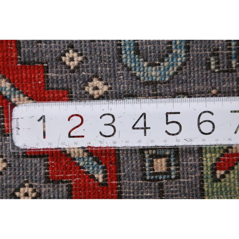 Hand Knotted Oriental 100% Wool Carpet Traditional Medallion Navy Blue & Blues Kazak Area Rug - 9' 7'' X 8' 4''
