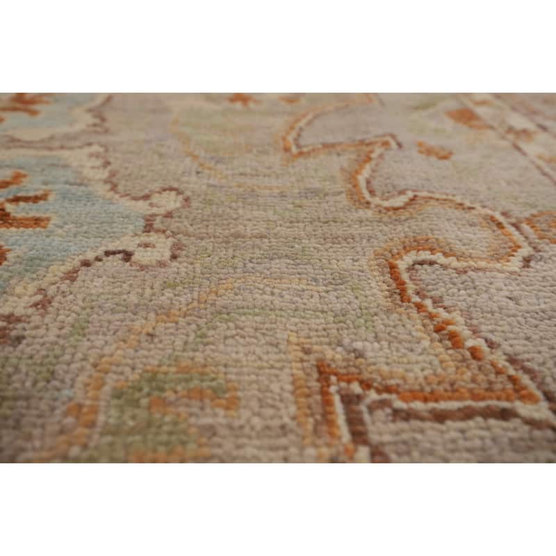 Vegetable Dye Oushak Turkish Area Rug Handmade Oriental Wool Carpet - 6'0"x 9'0"