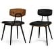 preview thumbnail 2 of 18, Nyla Mid Century Modern Dining Chair (Set of 2) in Vegan Faux Leather - 20.5" D x 19.3" W x 31"H