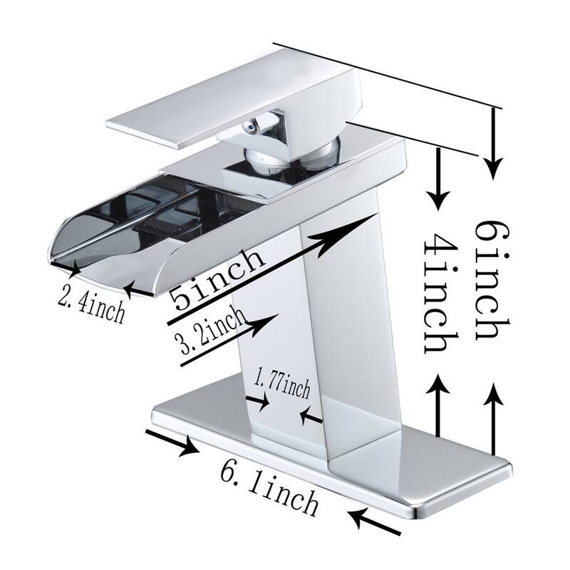 Waterfall Single Hole Chrome Bathroom Faucet