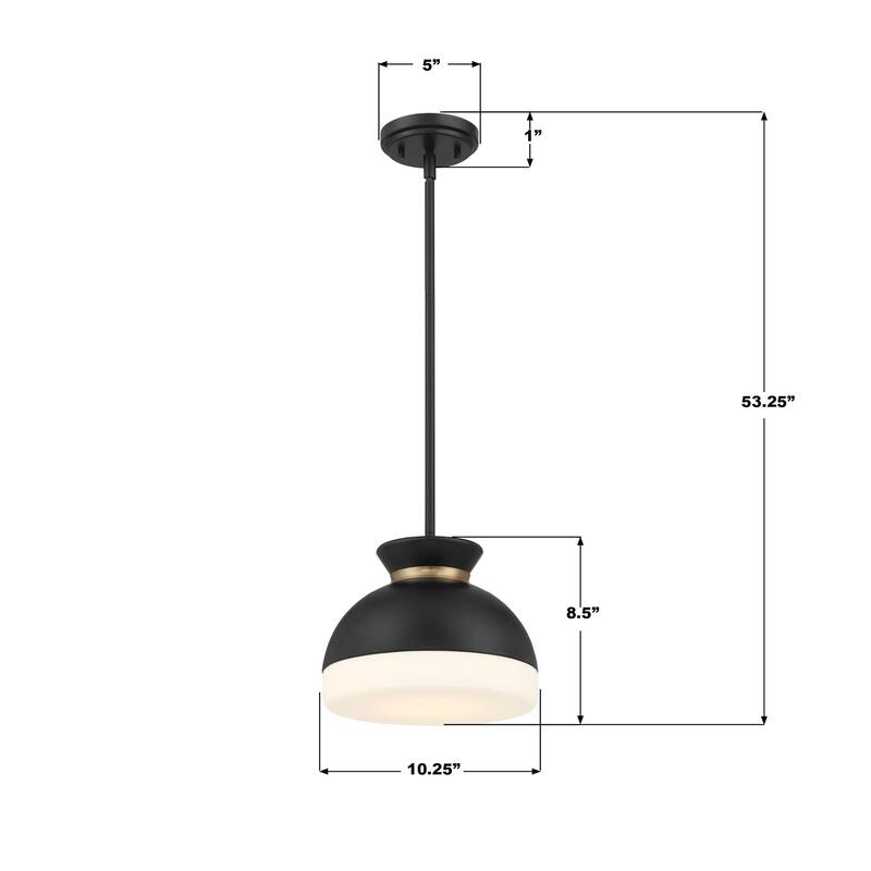 Crystorama Lighting Group GID-4005 Gidget 10" Wide Pendant with Etched