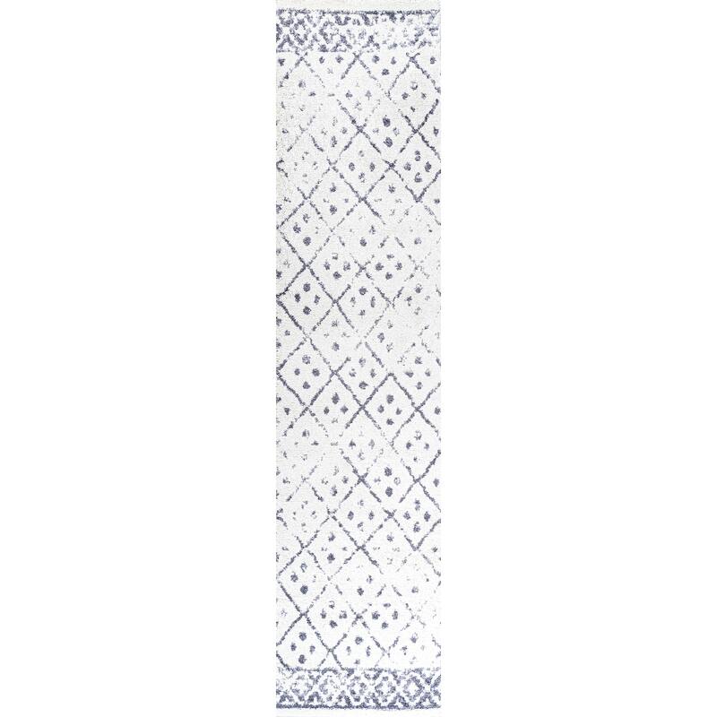 JONATHAN Y Hira Moroccan Geometric Diamond Area Rug - 2 X 8