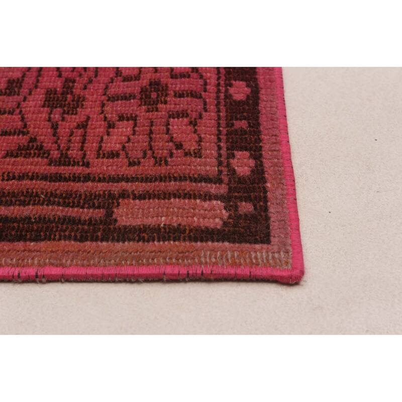 ECARPETGALLERY Hand-knotted Color Transition Red Wool Rug - 6'3 x 9'2