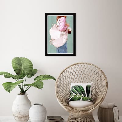 Wynwood Studio Prints Fashion and Glam Ready For Class Pink and Glam Wall Art Canvas Print