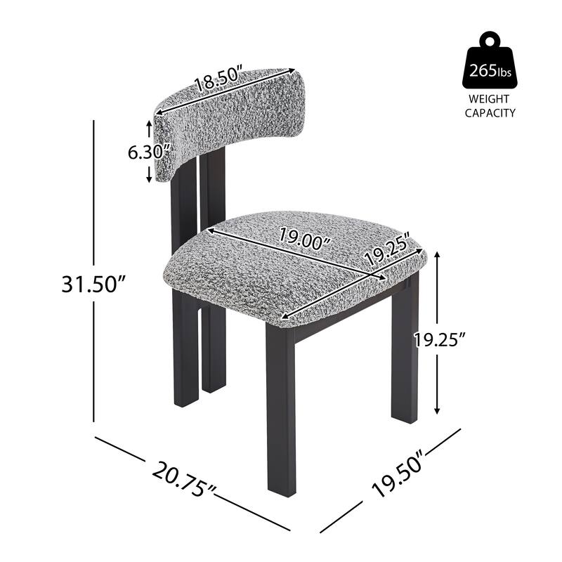 Christopher Knight Home Astura Upholstered Iron Frame Dining Chairs Set of 4