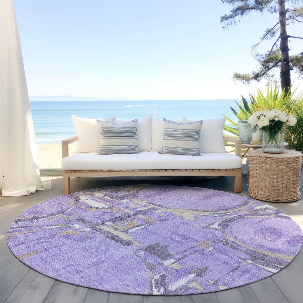 Machine Washable Indoor/ Outdoor Chantille Contemporary Rug