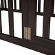 preview thumbnail 4 of 35, Minimal Design Twin Size Floor Bed with Safety Fence & Privacy Door