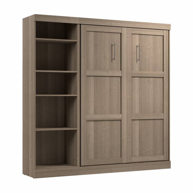 Pur Full Murphy Bed with Shelving Unit (84W) by Bestar