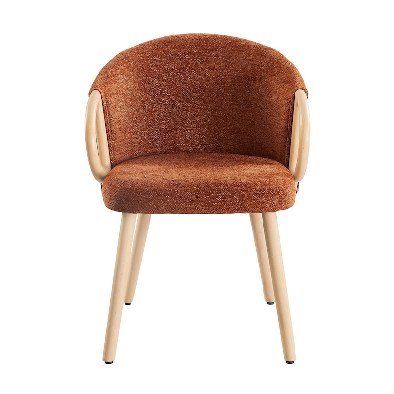 Art Leon Modern Fabric Accent Dining Wood Chair (Set of 2)