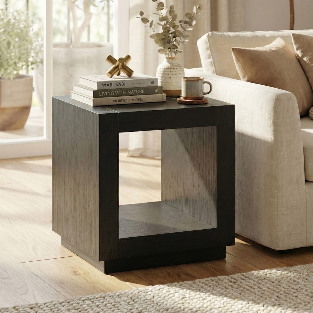 Furniture of America Gryel Modern 20-inch 1-Shelf Square End Table