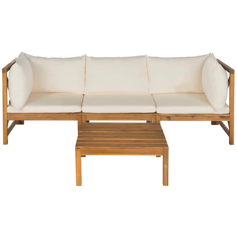 SAFAVIEH Outdoor Pietra Modular Sectional - 27W x 27D x 27H - Natural/Beige