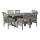 preview thumbnail 6 of 26, Middlebrook Surfside 7-Piece Acacia Outdoor Extension Dining Set - 55-79 x 35 x 30h