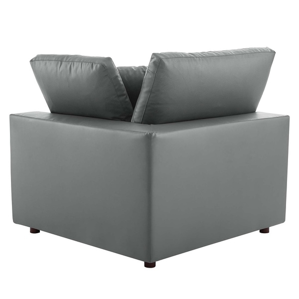 Commix Down Filled Overstuffed Vegan Leather 5-Piece