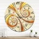 preview thumbnail 9 of 8, Designart 'Silver metal flower fractal' Oversized Contemporary Wall CLock