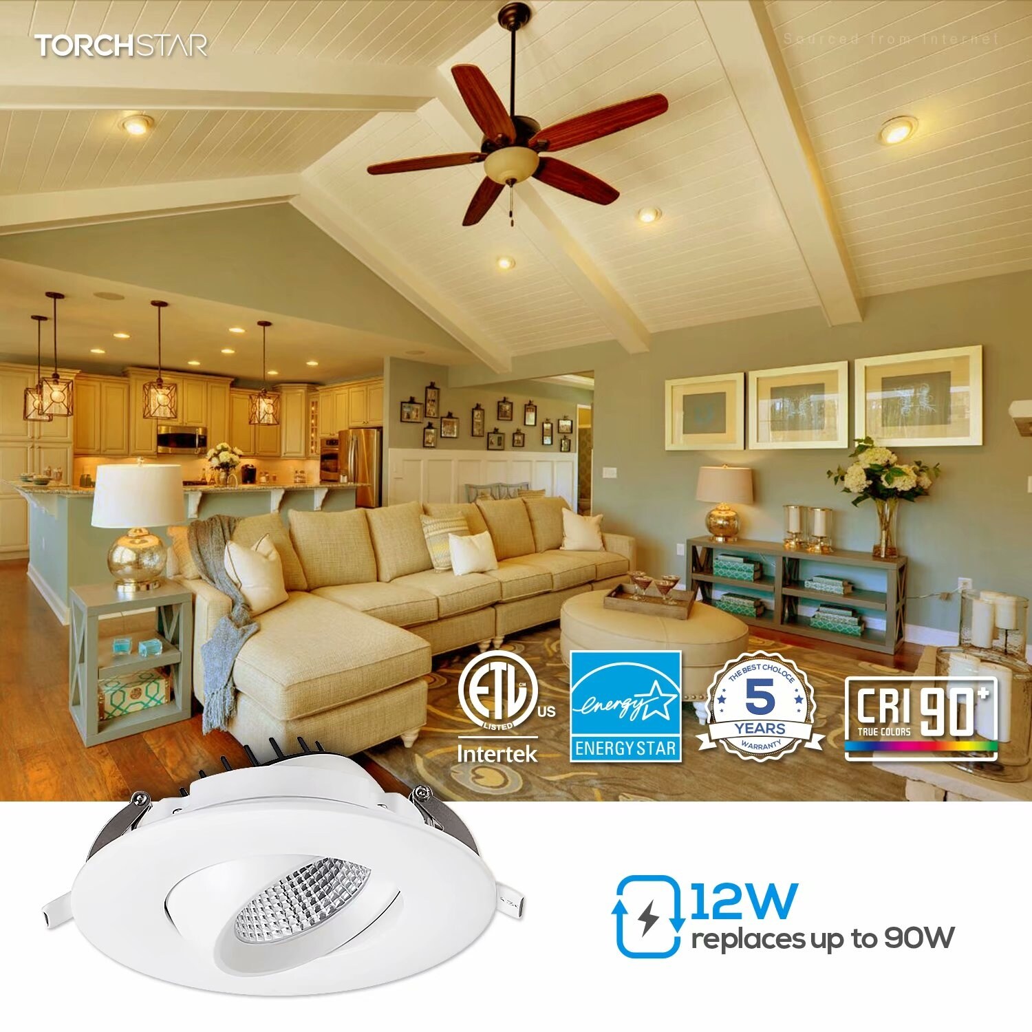 Shop 3000k Warm White 4 Inch Gimbal Led Recessed Lighting With
