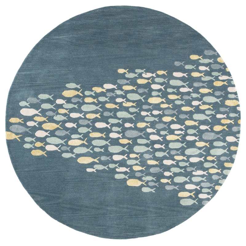 Handmade Schooled Animal Pattern Area Rug