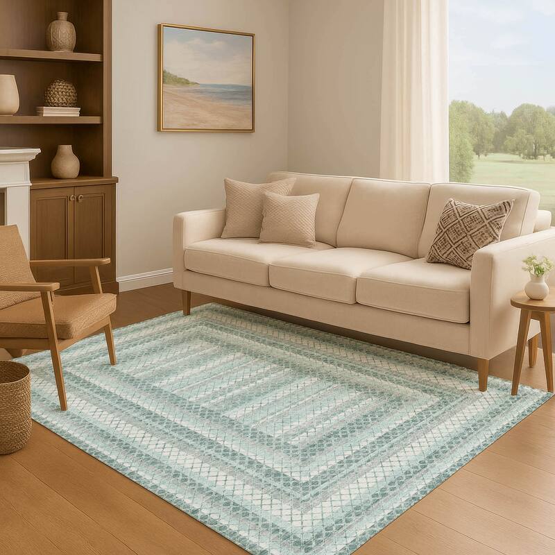 Premium Washable Super Soft Modern Borders Mayfield Rug