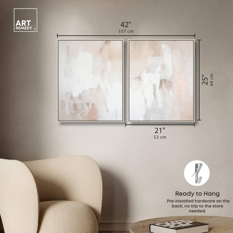 Opalescent Hues III Canvas Set of 2 by Art Remedy