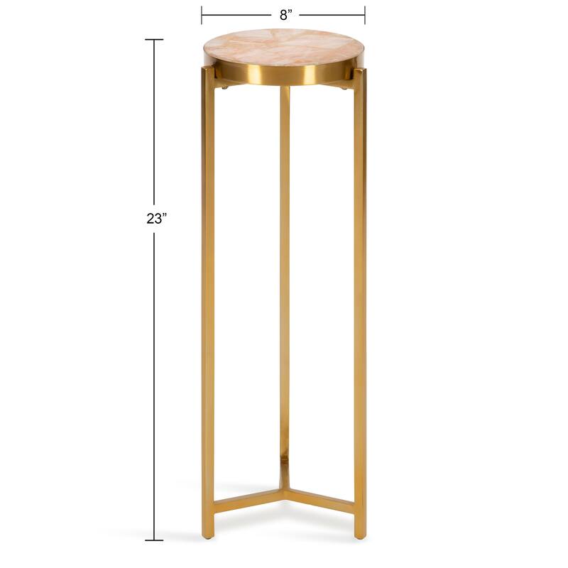 Kate and Laurel Aguilar Glam Drink Table - 9x9x23
