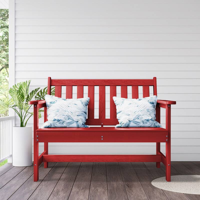 Outdoor 2-Person Garden Bench 42.92-in W x 35.83-in H