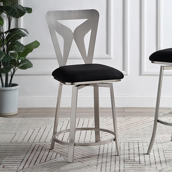Vippot Contemporary Padded Barstools Set of 2 by Furniture of