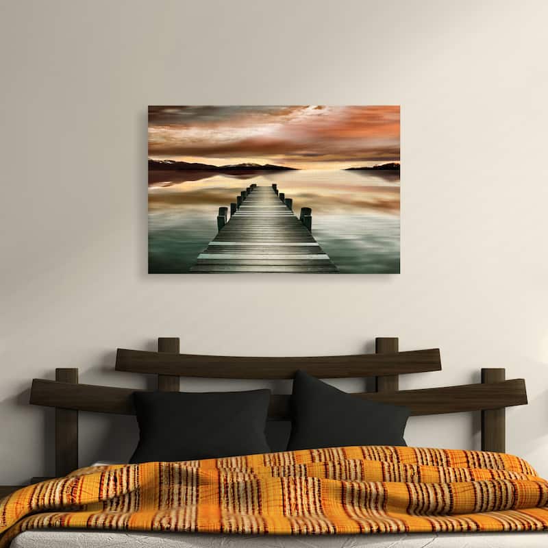Sunset Jetty by Danita Delimont Canvas Art Print