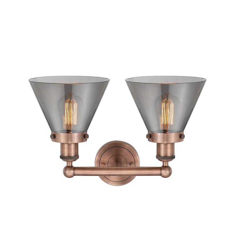 Innovations Lighting 616-2W-10-16-L Cone Vanity Cone 2 Light 16" Wide