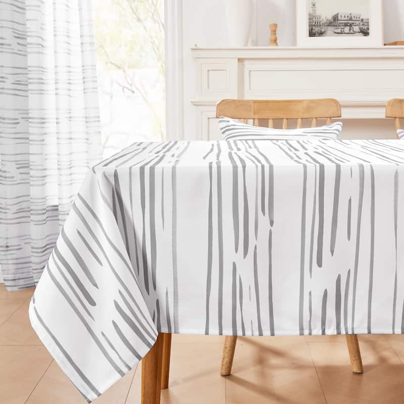 Deconovo Calm Water Water Resistant Tablecloth for Dining Table 60x84in