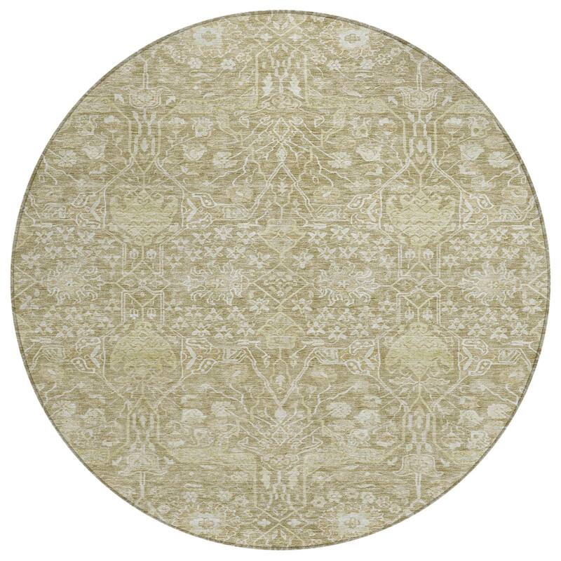 HomeRoots Floral Transitional Rectangle Outdoor Rug