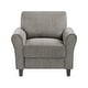 preview thumbnail 10 of 49, Fremont & Park Diboli Chenille 3-Piece Living Room Set - Wood Finish Exposed Feet
