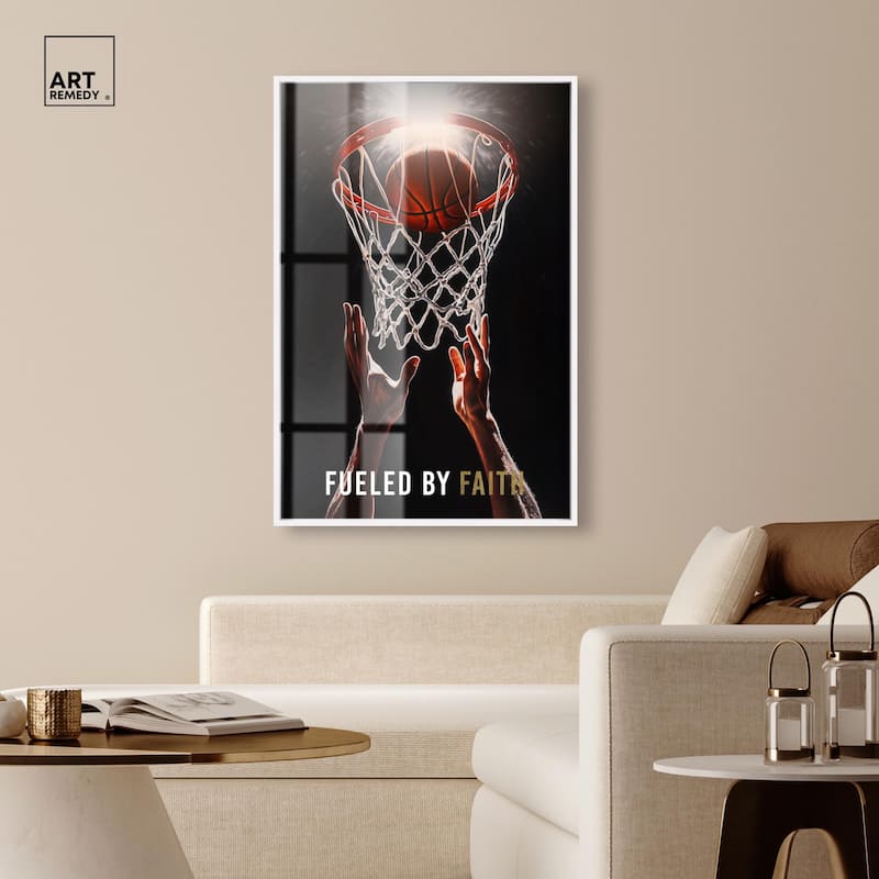 Fueled by Faith Basketball Shadowbox by Art Remedy