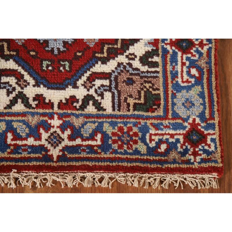 Heriz Serapi Rug Hand-Knotted Oriental Wool Carpet - 2'0"x 3'0"