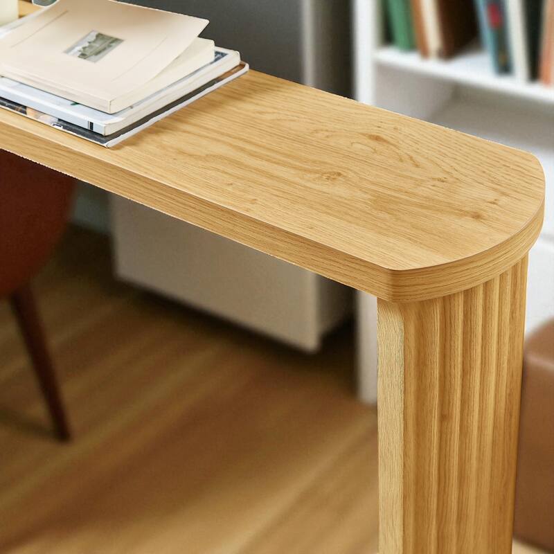 70.1" Modern Corrugated Console Table with Storage Shelf, Narrow Entryway Sofa Table for Hallway or Foyer