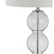 preview thumbnail 27 of 63, JONATHAN Y Ella 27" Glass Triple-Sphere LED Table Lamp, Mercury Silver/Chrome (Set of 2)