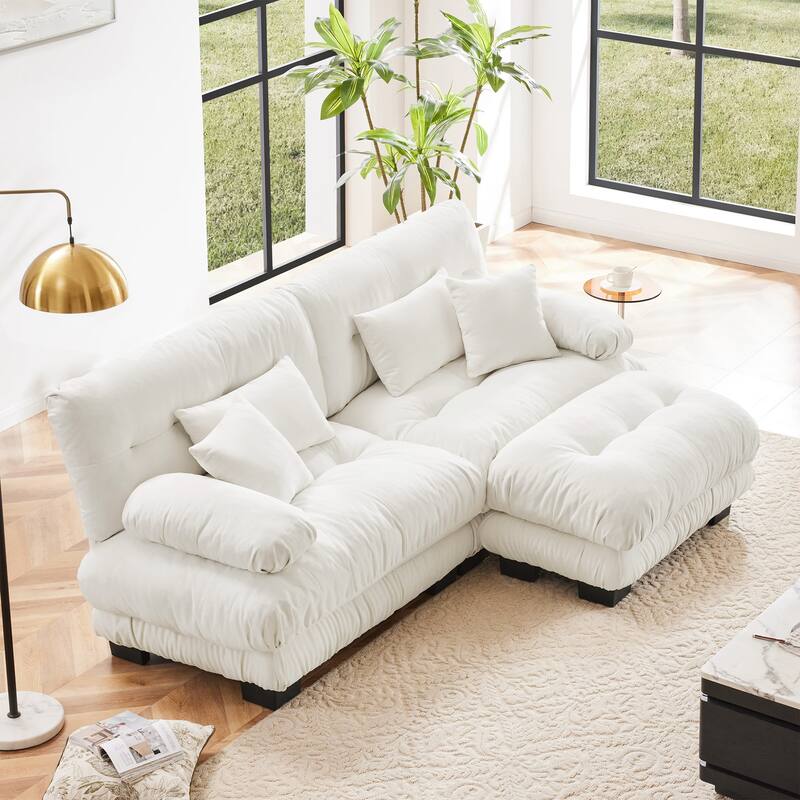 Free Combination Modular Chenille Sectional Sofa Comfy Cloud Couch for Living Room