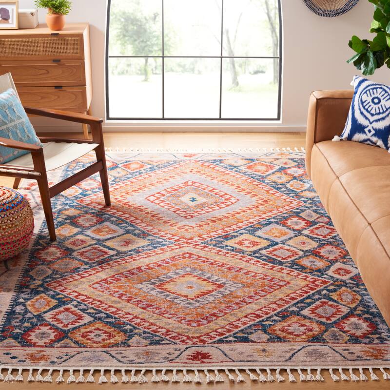 SAFAVIEH Farmhouse Ladeana Boho Tribal Polyester Rug