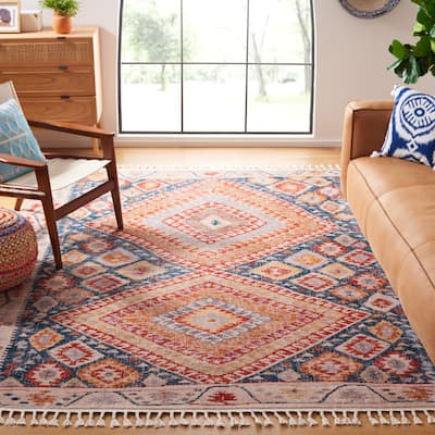 SAFAVIEH Farmhouse Ladeana Boho Tribal Polyester Rug