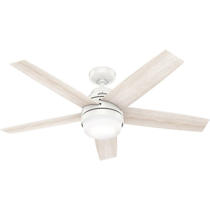 Hunter 52" WiFi Exton Smart Ceiling Fan with LED Light, Handheld Remote - Contemporary, Transitional