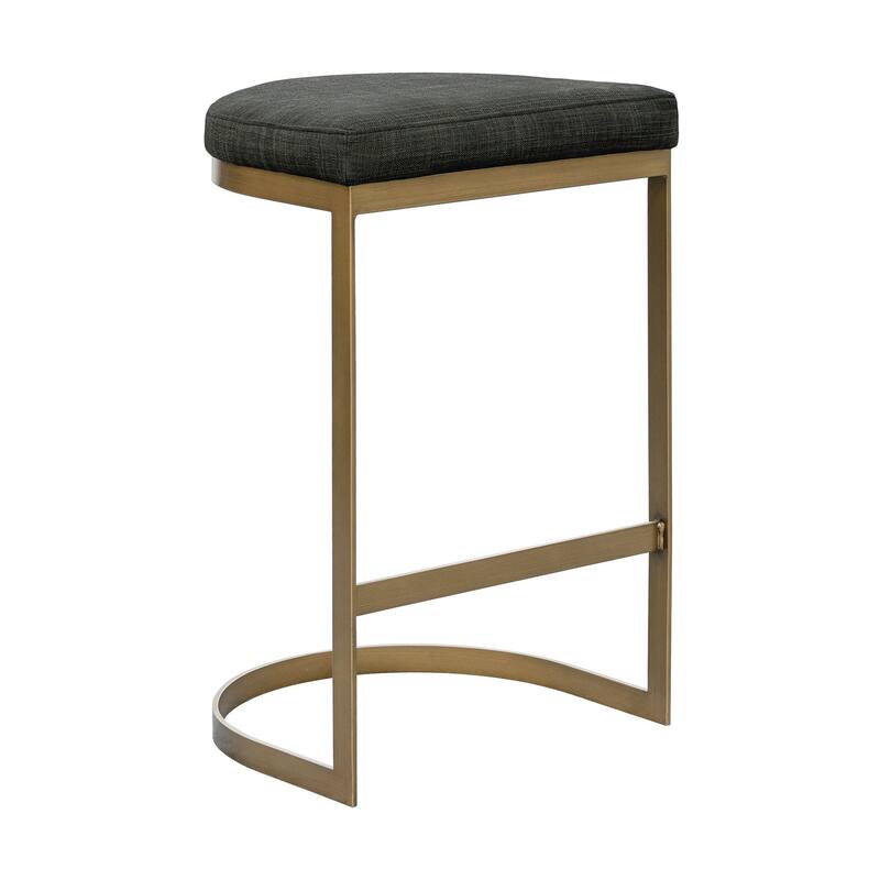 Madison Park Marc Charcoal/ Antique Gold Counter Stool