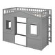 preview thumbnail 51 of 112, Solid Wood House Loft Bed with Ladder for Kids