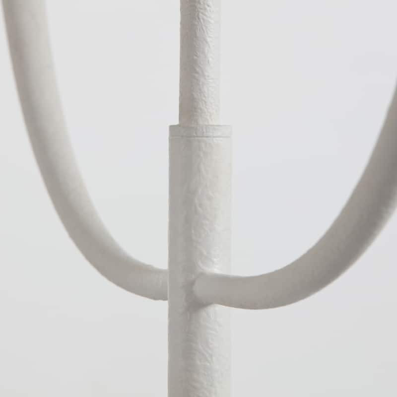VidaLite Breeze 6-Light Matte White Chandelier, Textured Pendant Chandelier In Modern Coastal Style, Included LED Bulbs