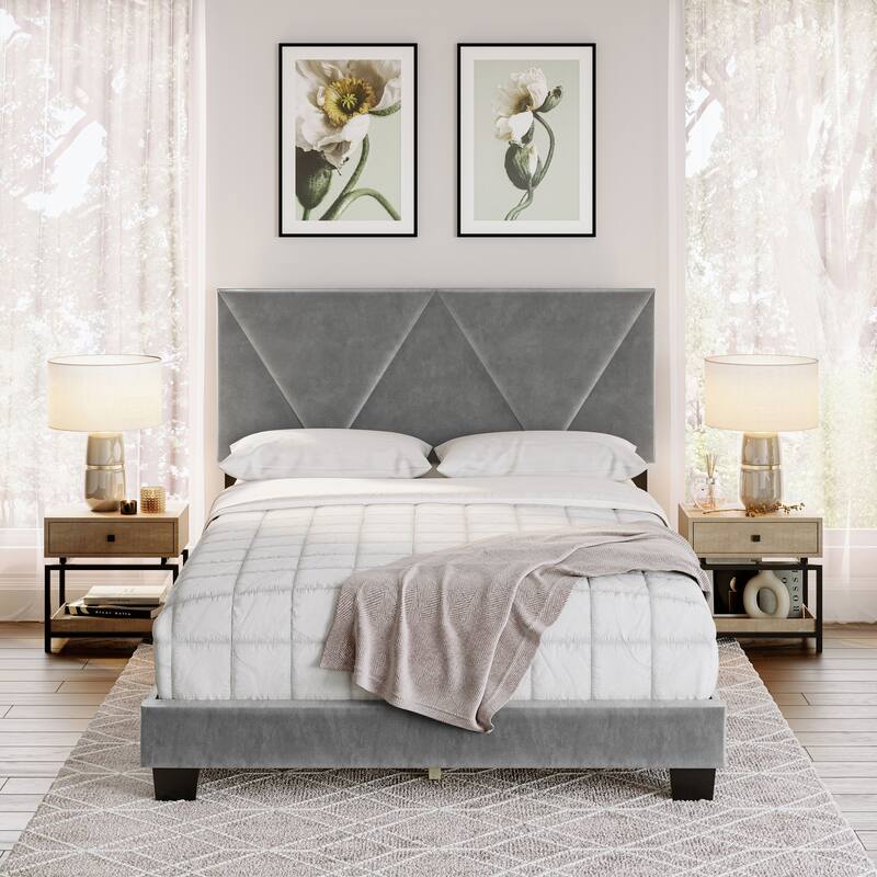 Boyd Sleep Vector Velour Platform Bed