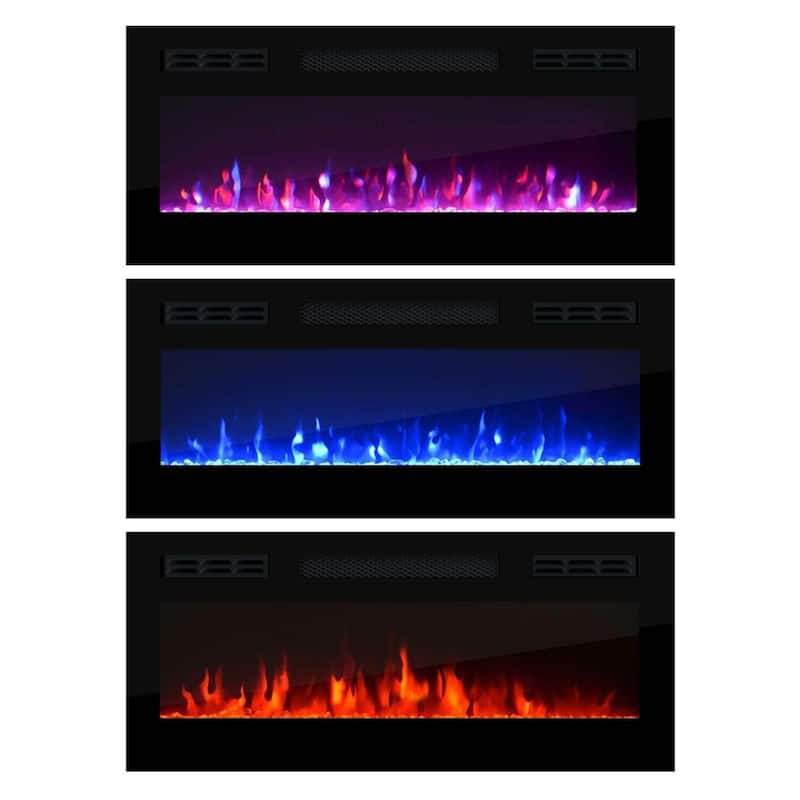 Cali EF Wall Mounted Electric Fireplace Modern 72" TV Stand