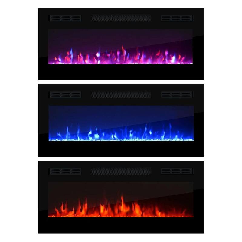 Reno 05 Electric Fireplace Modern Wall Unit Entertainment Center