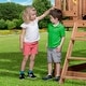 preview thumbnail 8 of 8, Backyard Discovery Scenic Heights Cedar Wooden Elevated Kids Playhouse - 6'5" x 6'5"