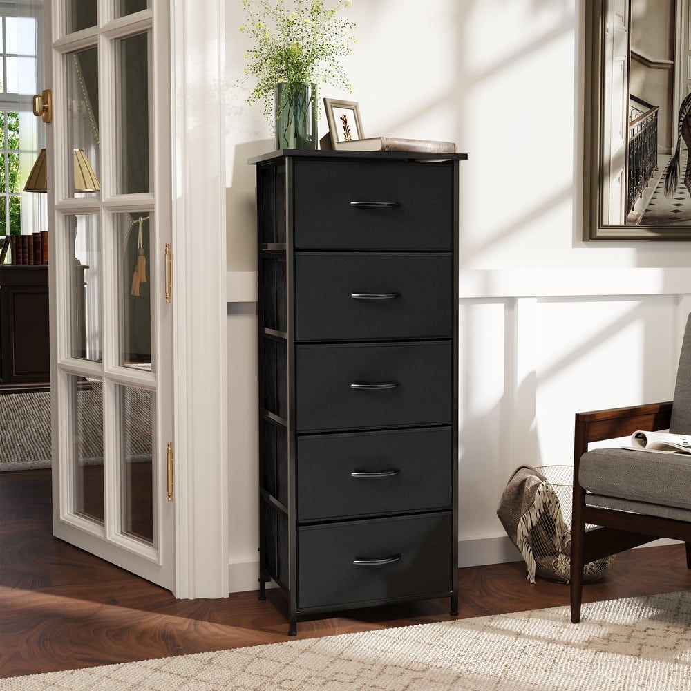 VredHom 5 Drawers Vertical Dresser Storage Tower