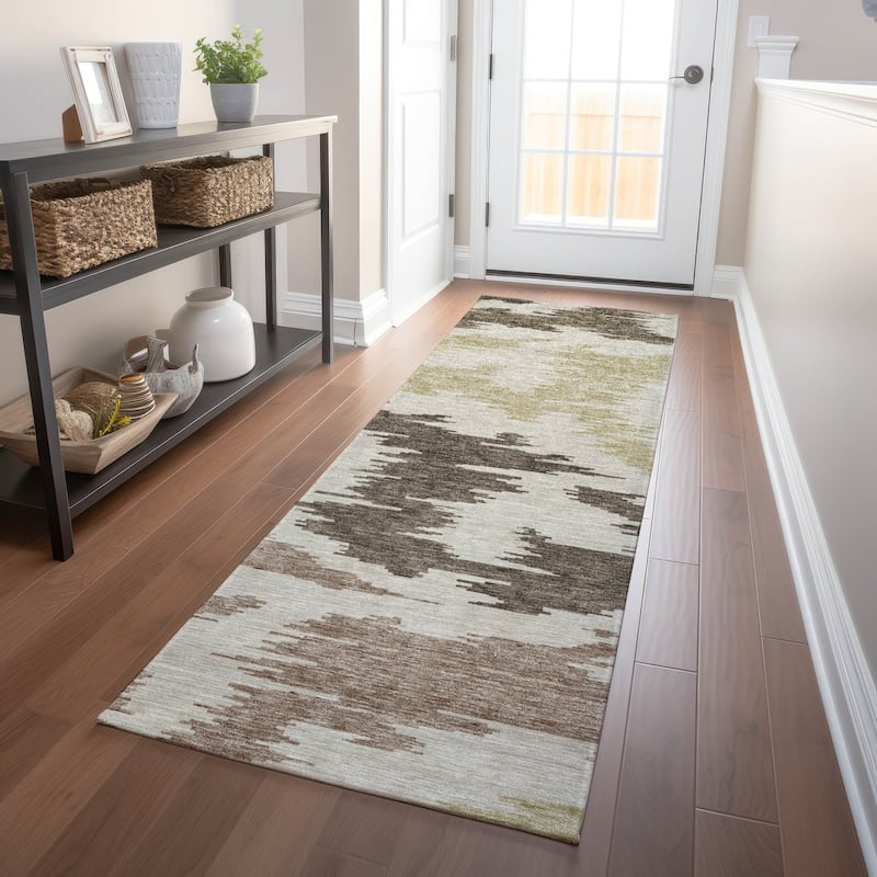 Premium Washable Super Soft Modern Chic Mayfield Rug - Chocolate - 2' 3" x 7' 6" - Runner