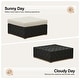 preview thumbnail 6 of 37, PURPLE LEAF GLFSF Outdoor sofas Black sofa with white seat for Yard Porch Deck Patio Conversation Sets