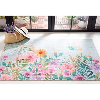 SAFAVIEH Door and Kitchen Mat Machine Washable Slip Resistant Vangelica Rug